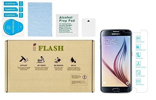 Samsung Galaxy S6 Screen Protector, iFlash Crystal Clear Tempered Glass Screen Protector for Samsung Galaxy S6 - HD Clear / 2.5D Rounded Edges / 9H Hardness/Scratch Proof/Bubble Free/Oleophobic