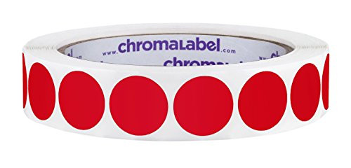 ChromaLabel 3/4 inch Color-Code Dot Labels | 1,000/Roll (Red)