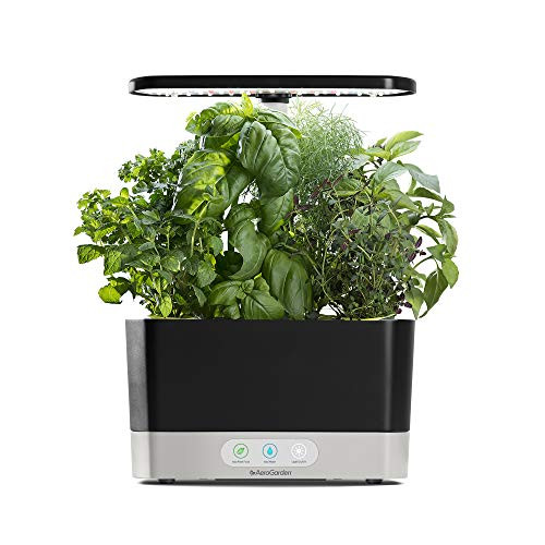 AeroGarden Black Harvest Indoor Hydroponic Garden, 2019 Model