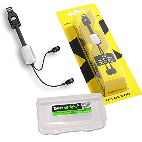 NITECORE LC10 Portable Multi-Function USB Charger for 18650 Batteries, EdisonBright Battery Carry case Bundle NITECORE LC10 Portable Multi-Function USB Charger for 18650 Batteries, EdisonBright Battery Carry case Bundle