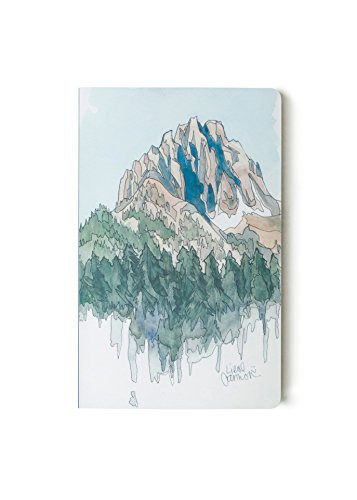 DENIK, Softcover Layflat Journal, 5.25" x 8.25" Writing Notebook with 144 Blank Pages - Drawing Mountains