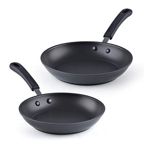Cook N Home 8"/9.5" Anodized Nonstick 2 Piece Set Saute Fry Pan, Black Cook N Home 8"/9.5" Anodized Nonstick 2 Piece Set Saute Fry Pan, Black