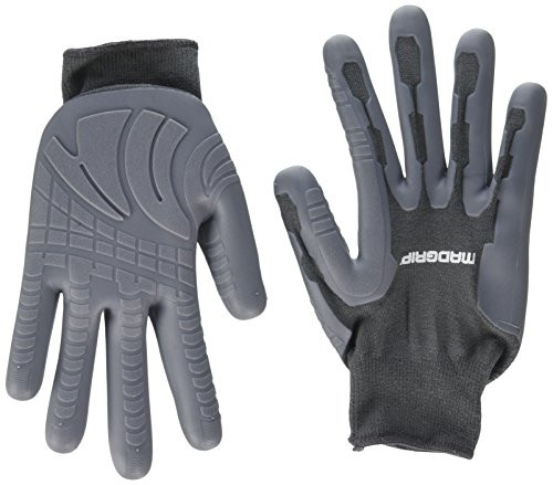 MadGrip Pro Palm Rhino Glove, Grey, Large