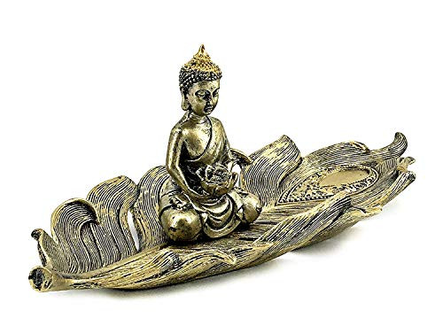 Bellaa 24391 Buddha Statues Bowl Tray Dhyana Mudra 12 inch