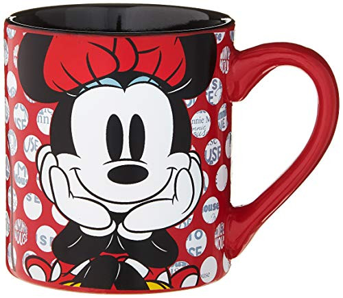 Silver Buffalo MD0132 Disney's Minnie Mouse Rock the Dots Ceramic Mug, 14 oz, Multicolor