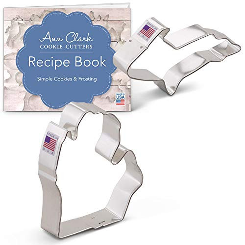 Ann Clark Cookie Cutters 2-Piece Upper and Lower Michigan Cookie Cutter Set with Recipe Booklet