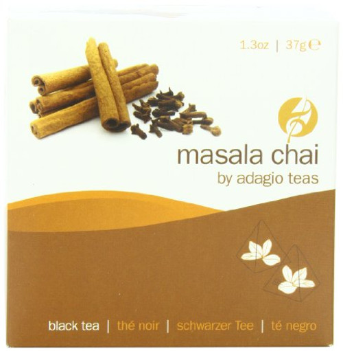 Adagio Teas Gourmet Tea Bags, Masala Chai, 15 Count