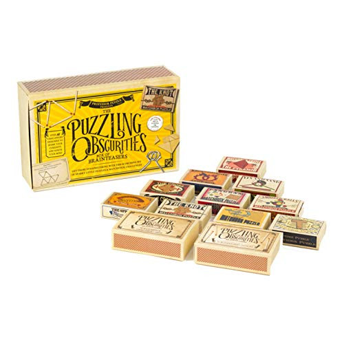 Professor Puzzle, Puzzling Obscurities Box of Brainteasers - 10 Unique Matchbox Puzzles & 50 Unique Brain Teasing Challenges