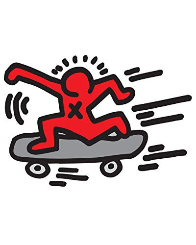 BLIK Keith Haring Skater Removable Wall Decal | Officially Licensed Keith Haring Art | Easy Peel and Stick Design | 28 x 19 Inches