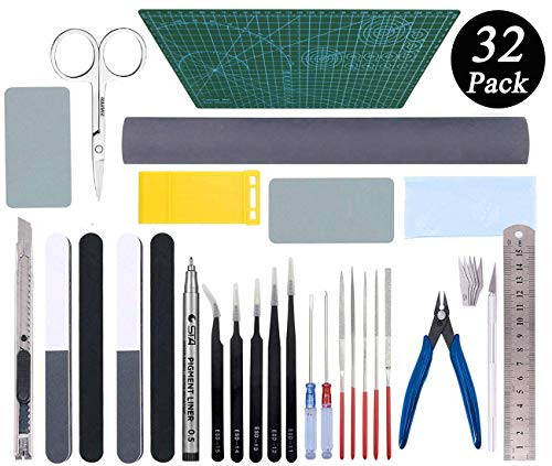 Gundam Model Tool Kit 32Pcs Gundam Tools Kit Gundam Modeler Basic Tools Craft Set Bandai Tool Kit for Gunpla Hobby Building