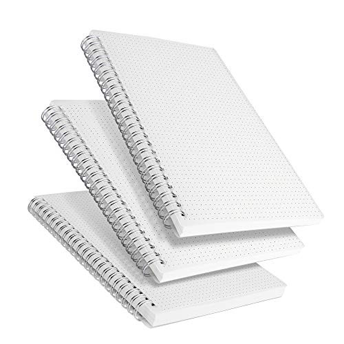 RETTACY Dot Grid Notebook Spiral - 3 Pack Dotted Bullet Grid Journal with 480 Pages,100gsm Thick Dotted Paper,5.7"x 8.3"