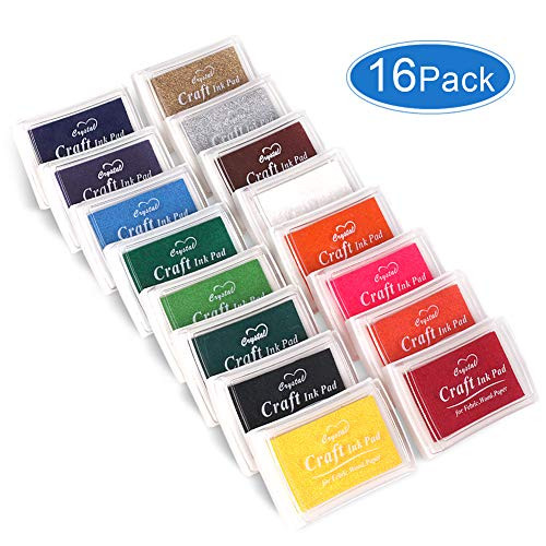 Finger Ink Pads for Kids Washable Craft Ink Stamp Pads, DIY for Rubber Stamps, Paper, Scrapbooking, Wood Fabric, Best Gift for Kids (16colors) Finger Ink Pads for Kids Washable Craft Ink Stamp Pads, DIY for Rubber Stamps, Paper, Scrapbooking, Wood Fabric, Best Gift for Kids (16colors)