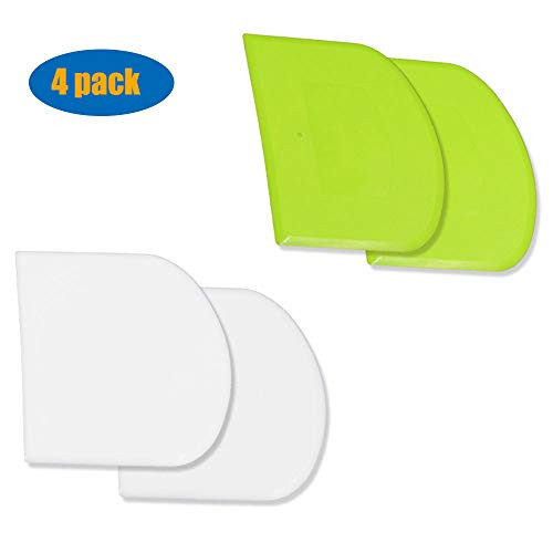 4 Pack Dough Scraper Bowl Scraper,Food Grade Plastic Dough Cutter Flexible Plastic Scraper Practical Bench Scraper Multipurpose Food Scrappers for Bread Dough Cake Fondant Icing,2 White,2 Green 4 Pack Dough Scraper Bowl Scraper,Food Grade Plastic Dough Cutter Flexible Plastic Scraper Practical Bench Scraper Multipurpose Food Scrappers for Bread Dough Cake Fondant Icing,2 White,2 Green