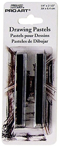 Pro Art Drawing Pastel 2 Per Card, Black 2B