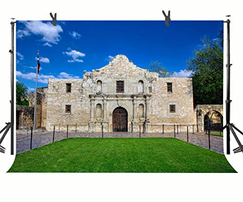 SSCSTS 9x6ft Alamo Fortress Backdrop Green Grass Battle of Alamo Texas War of Independence Photography Background Studio Props DSST302