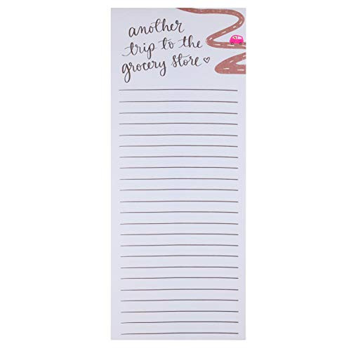 Eccolo Dayna Lee Grocery Shopping & to-Do-List Notepad, 100 Pull-Off Sheets, Sturdy Kraft Backing with Magnet, 4-x-10-Inches Tall