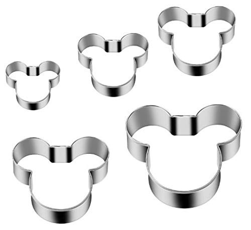 Dadam Mickey Mouse Cookie Cutter 5 Pcs Mickey Mouse Face Shape Stainless Steel Cookie Cutters - Mickey Mouse Set