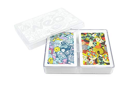 Copag Neo Nonsense 100% Plastic Playing Cards, Bridge Size Jumbo Index Double Deck Set