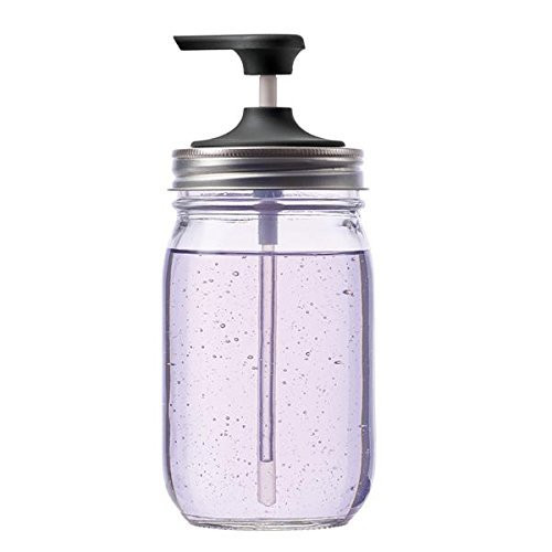 Jarware 82650 Soap Pump for Regular Mouth Mason Jars, 6", Black
