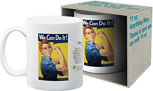 Aquarius Smithsonian Rosie the Riveter 11 oz Boxed Ceramic Mug,Multicolor,8"
