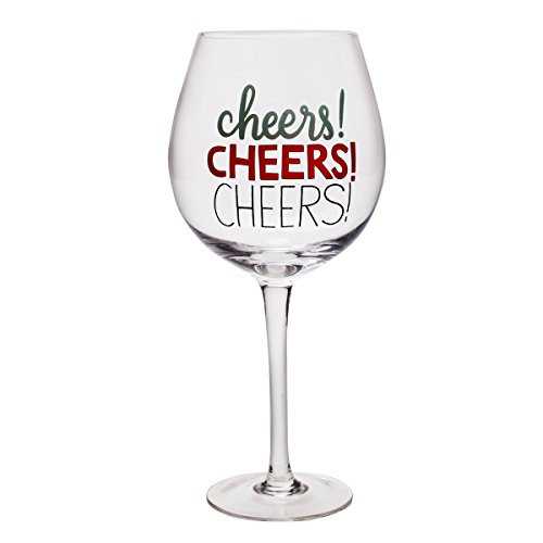 DCI 59798 Cheers XL ISM X-Large Holiday Wine Glass, Clear