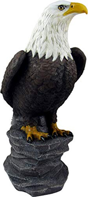 DWK - Liberty - Majestic American Bald Eagle on Rock Desk Statue Figurine Patriotic Sculpture USA Freedom Office Bookshelf Tabletop Home Decor Accent, 9-inch DWK - Liberty - Majestic American Bald Eagle on Rock Desk Statue Figurine Patriotic Sculpture USA Freedom Office Bookshelf Tabletop Home Decor Accent, 9-inch
