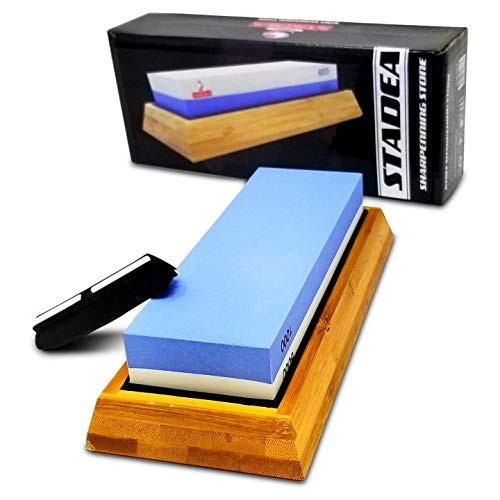 Stadea Professional Kitchen Knife Whetstone Sharpening Stone, Wet Sharpener Honing Kit with 2 Sided Grit 1000/6000 Waterstone | Best Whetstone Sharpener | Nonslip Bamboo Base & Angle Guide Stadea Professional Kitchen Knife Whetstone Sharpening Stone, Wet Sharpener Honing Kit with 2 Sided Grit 1000/6000 Waterstone | Best Whetstone Sharpener | Nonslip Bamboo Base & Angle Guide