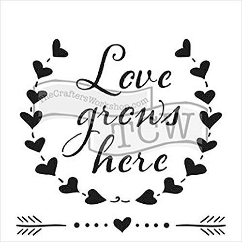 The Crafter's Workshop Template 6"X6" Love Grows, Multi