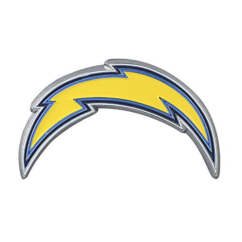 FANMATS NFL - Los Angeles Chargers 3D Molded Color Metal Emblem 1.84 in. x 3.15 in.