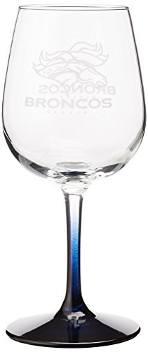 NFL Denver Broncos Wine Glass, 12-ounce, 2-Pack