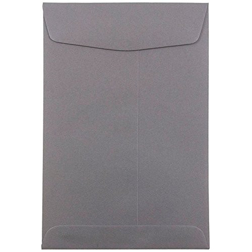 JAM PAPER 6 x 9 Open End Catalog Premium Envelopes - Dark Grey - 50/Pack