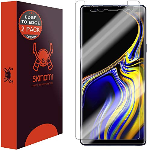 Skinomi TechSkin [2-Pack] (Edge to Edge) Clear Screen Protector for Samsung Galaxy Note 9 [Full Coverage] Anti-Bubble HD TPU Film