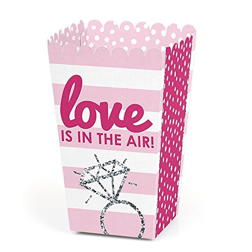 Bride-to-Be - Bridal Shower & Classy Bachelorette Party Favor Popcorn Treat Boxes - Set of 12