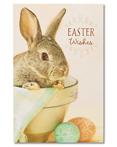 American Greetings Bunny Easter Card with Foil