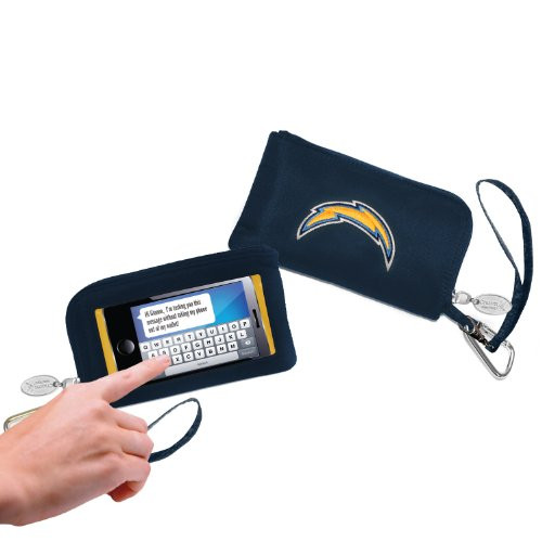 NFL San Diego Chargers Womens Cell Phone Wallet with Embroidered Logo by Little Earth NFL San Diego Chargers Womens Cell Phone Wallet with Embroidered Logo by Little Earth