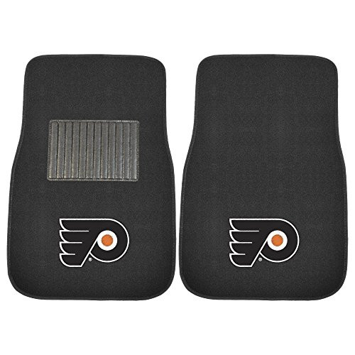 FANMATS 17091 NHL Philadelphia Flyers 2-Piece Embroidered Car Mat
