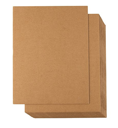 Corrugated Cardboard Sheets - 24-Pack Flat Cardboard Sheets, Cardboard Inserts for Packing, Mailing, Crafts - Kraft Brown, 8.5 x 11 Inches