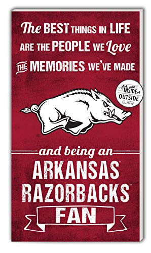 KH Sports Fan Arkansas Razorbacks 11"x20" inOutdoor The Best Things Sign, Team Color