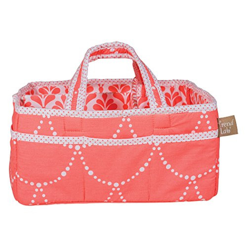 Trend Lab Shell Storage Caddy, Coral/White