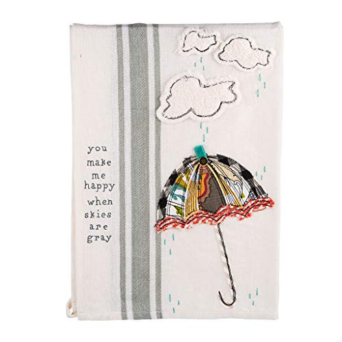 Glory Haus You Make Me Happy Colorful Umbrella Tea Towel 19"x25"