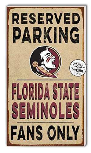 KH Sports Fan Florida State Seminoles 11"x20" inOutdoor No Parking Sign, Multi