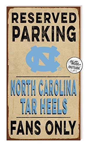 KH Sports Fan North Carolina (Chapel Hill) Tar Heels 11"x20" inOutdoor No Parking Sign, Multi