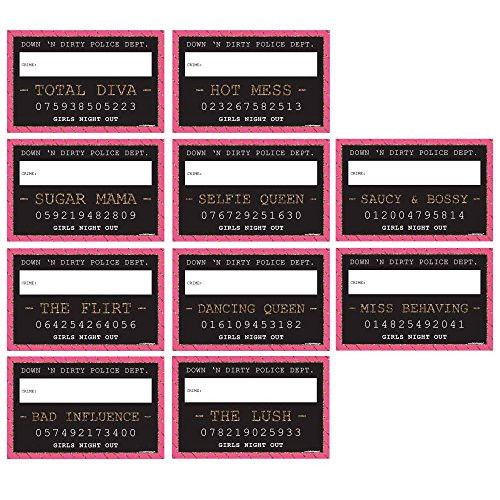 Big Dot of Happiness Girls Night Out - Party Mug Shots - Photo Booth Props Bachelorette Party Mugshot Signs - 10 Count Big Dot of Happiness Girls Night Out - Party Mug Shots - Photo Booth Props Bachelorette Party Mugshot Signs - 10 Count