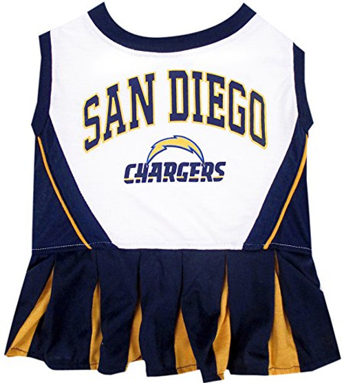 Los Angeles Chargers NFL Cheerleader Dress For Dogs - Size Medium