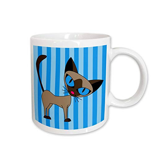 3dRose Cute Siamese Cat Design Ceramic Mug, 15-Ounce 3dRose Cute Siamese Cat Design Ceramic Mug, 15-Ounce