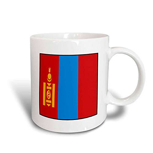3dRose Photo of Mongolia Flag Button, Magic Transforming Mug, 11-Ounce