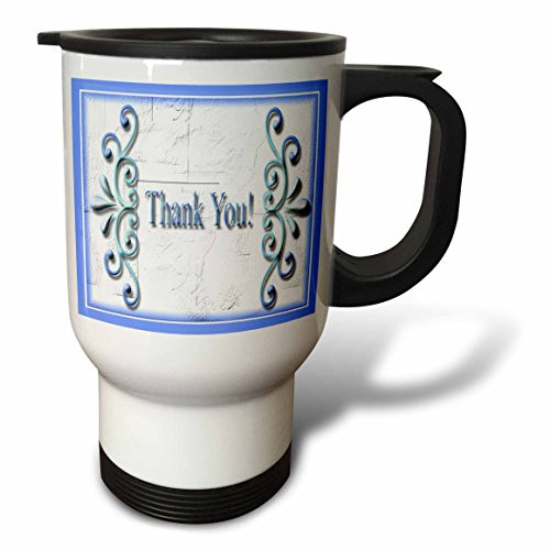 3dRose tm_12179_1 Administrative Professionals Day, Copper and Blue Travel Mug, 14-Ounce, Stainless Steel