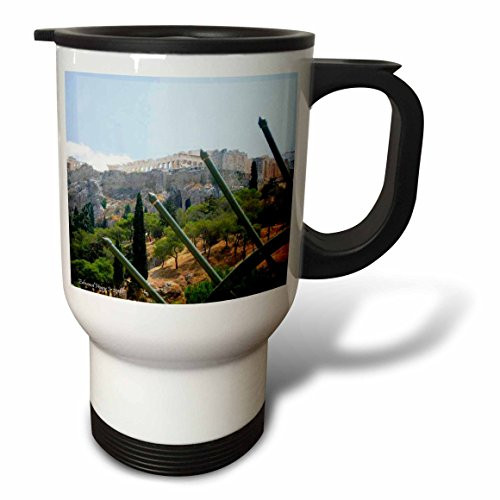 3dRose tm_17363_1 Acropolis Ilia Athens Greece Travel Mug, 14-Ounce, Stainless Steel