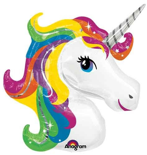 Single Source Party Supplies Rainbow Unicorn Shape Mylar/Foil Balloon