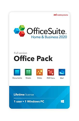 OfficeSuite Home & Business 2020  full license  Compatible with Microsoft® Office Word®, Excel® & PowerPoint® and Adobe® PDF for PC Windows 10, 8.1, 8, 7 (1PC/1User) 